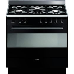 Smeg SUK91MBL8 90cm Single Cavity Dual Fuel Range Cooker in Black